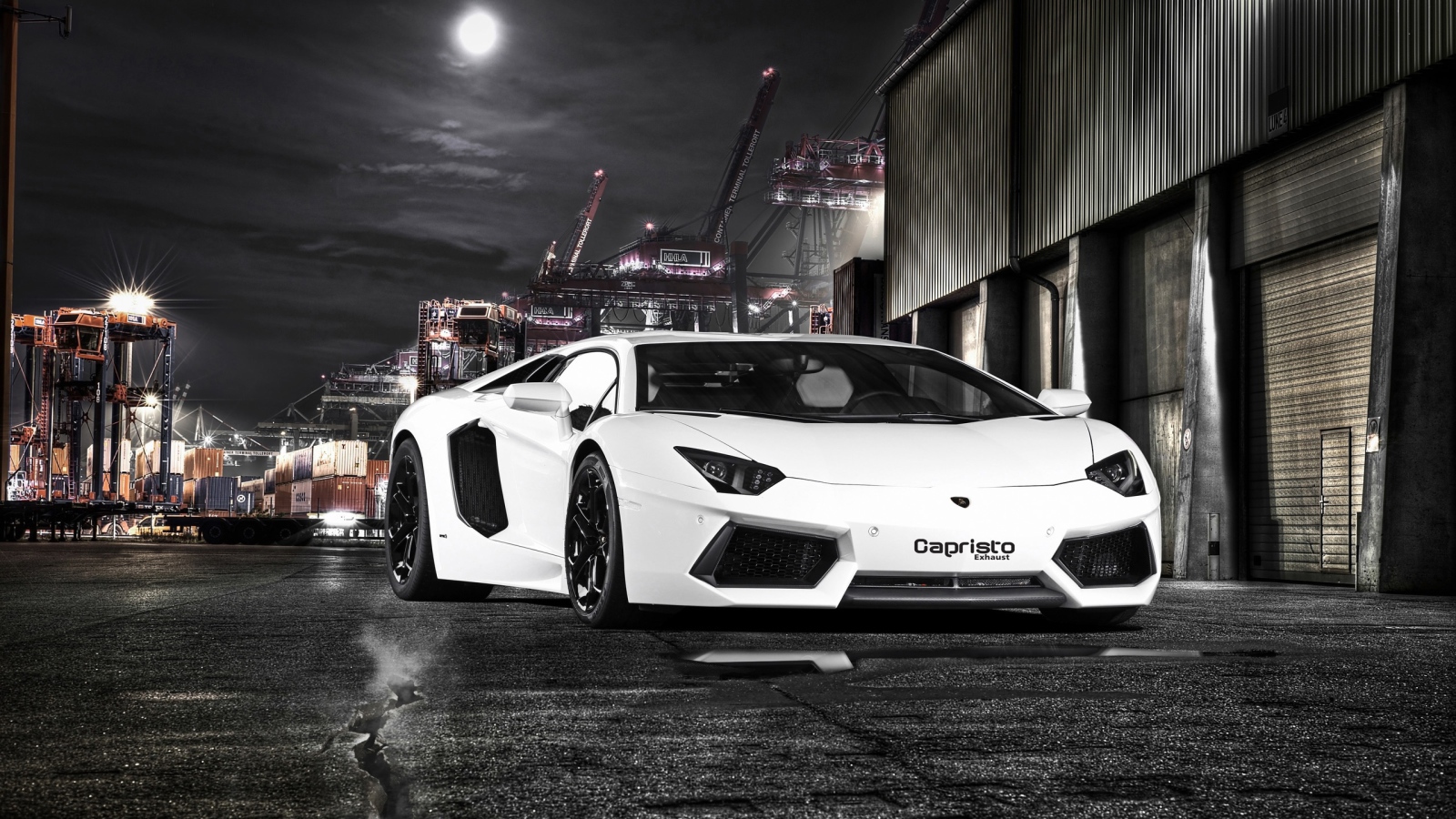 Белый Lamborghini aventador by capristo