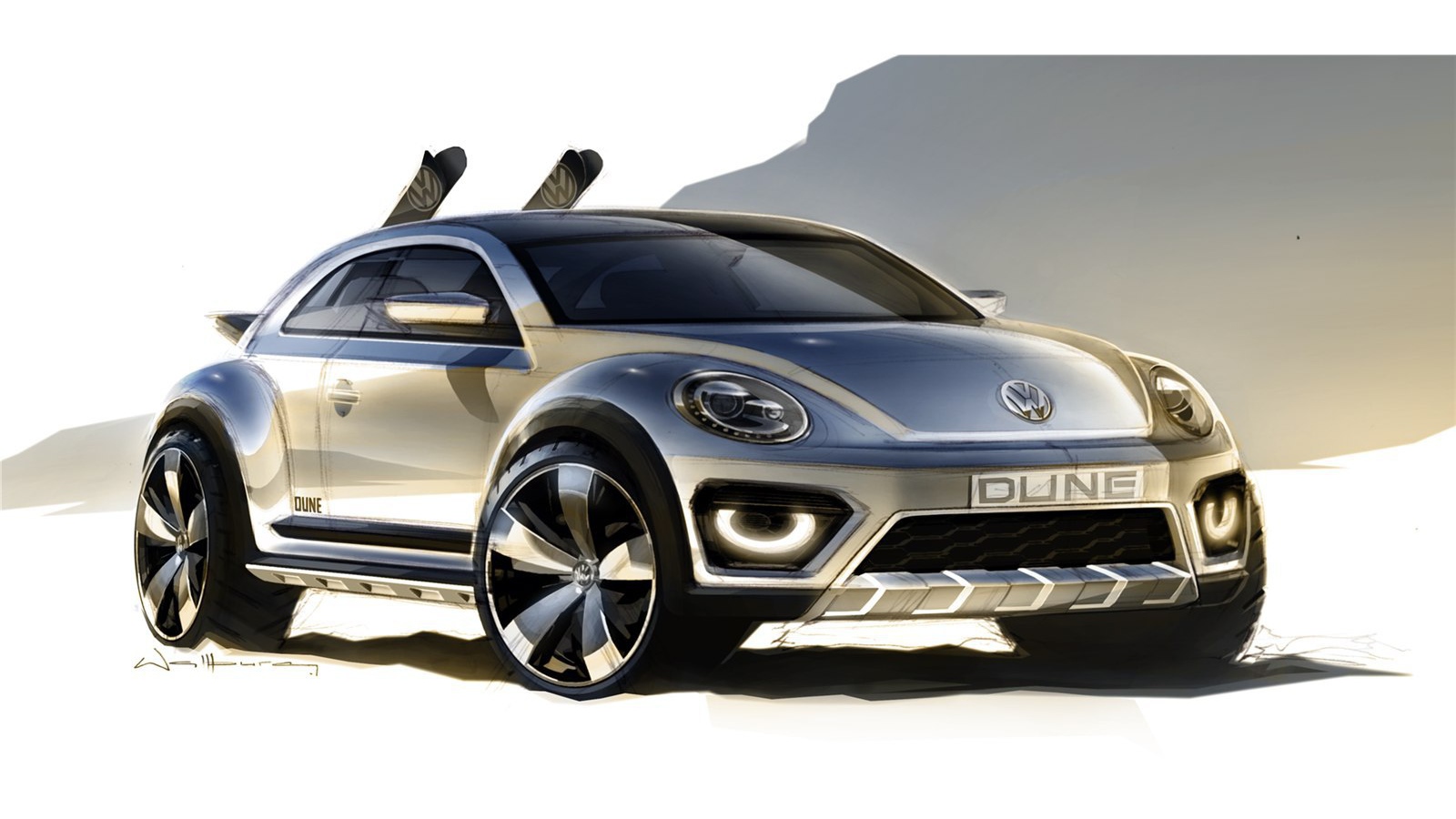 Красивый автомобиль Volkswagen Beetle Dune 2014