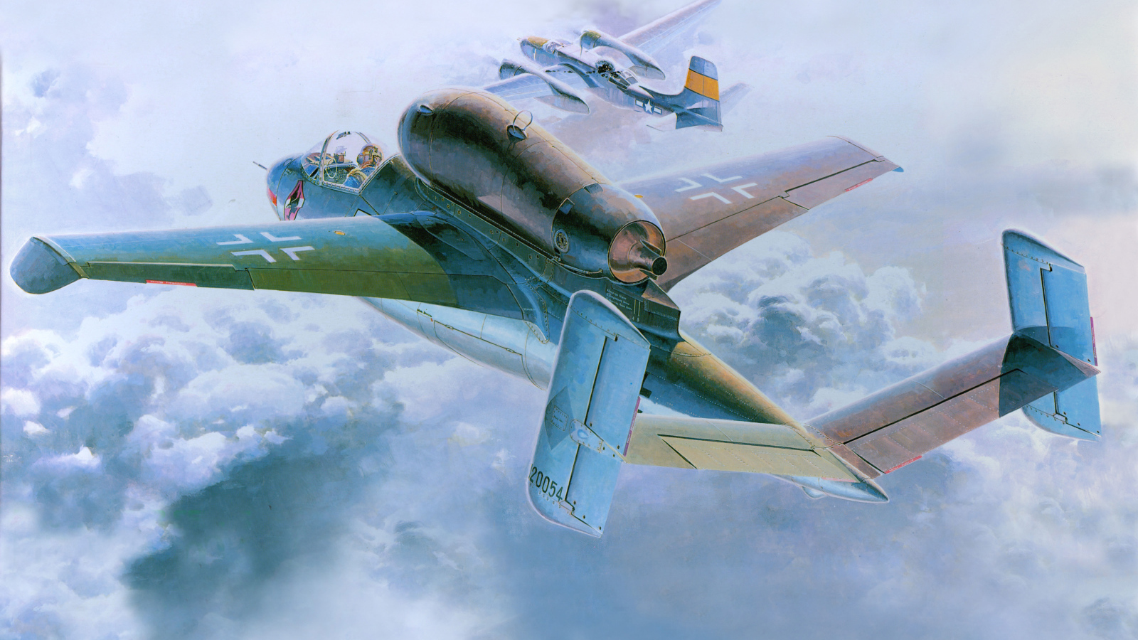 Немецкий самолет HE-162a-2