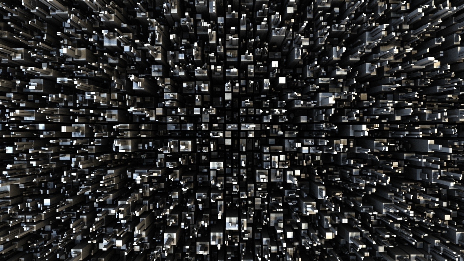 Черная абстракция на обоях