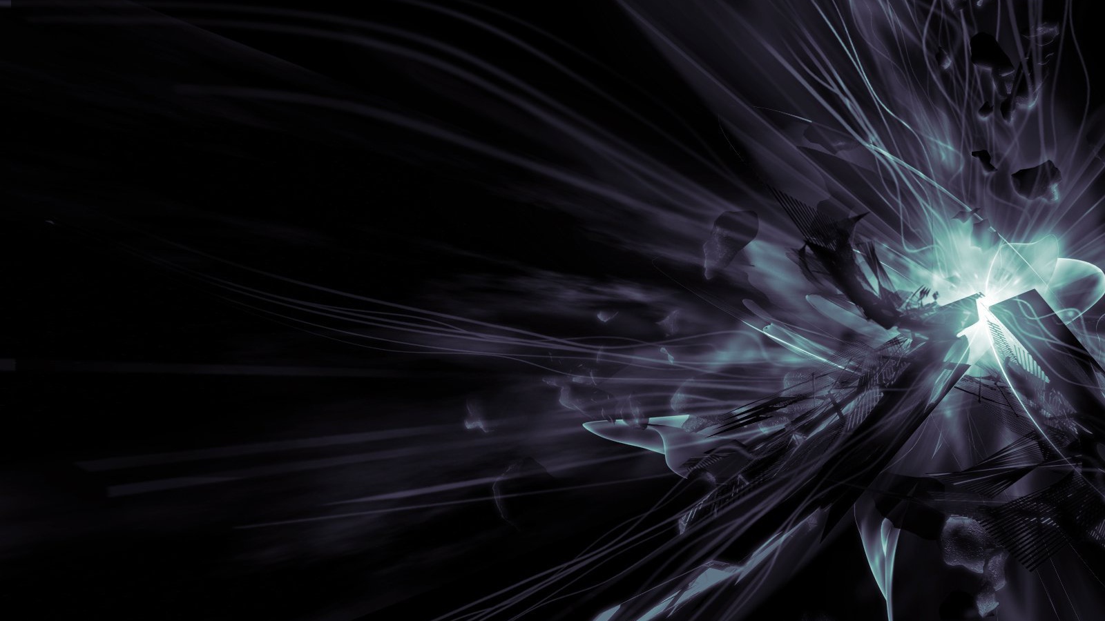 Взрыв на черных обоях