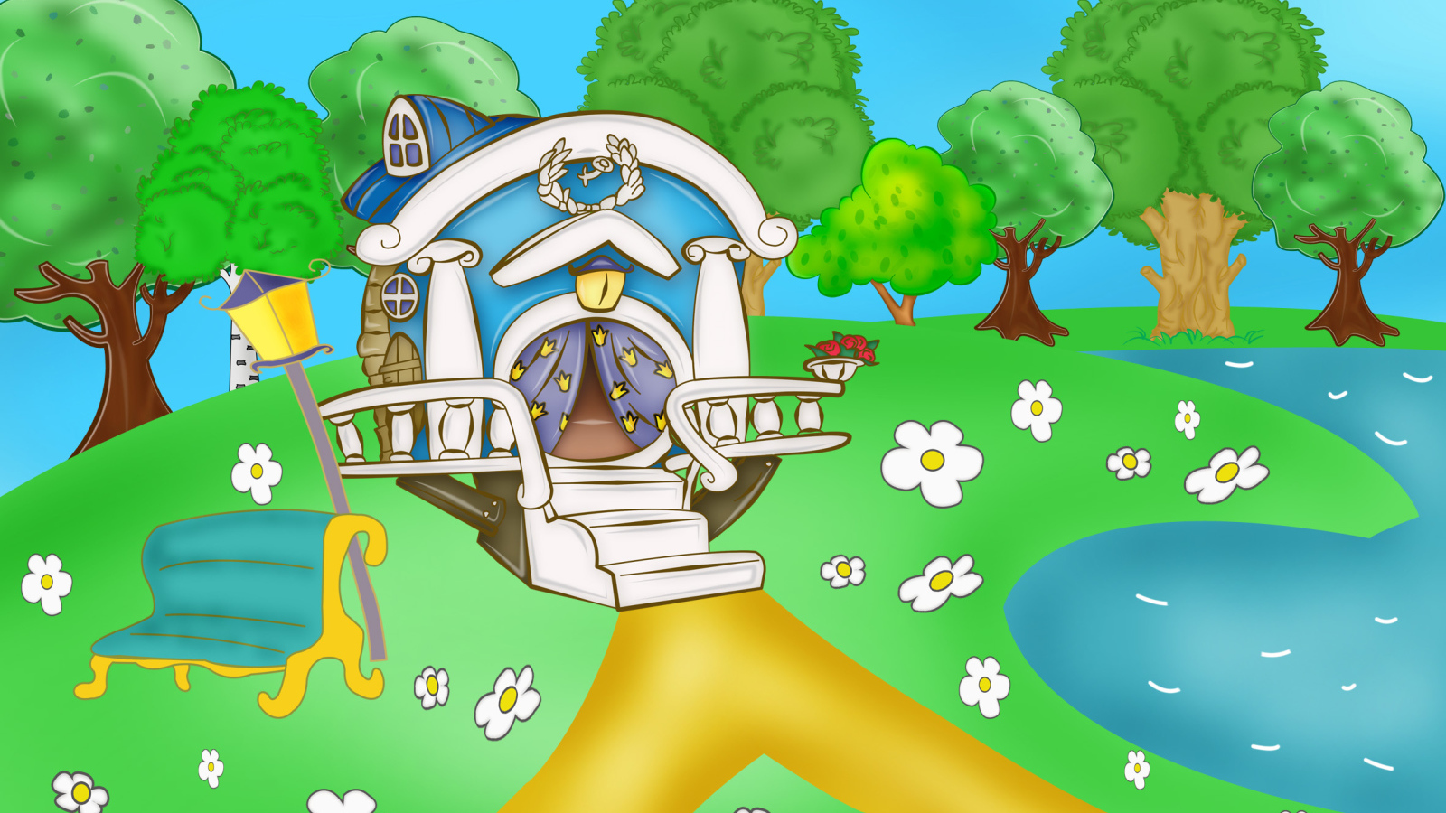 Домик в мультфильме Смешарики