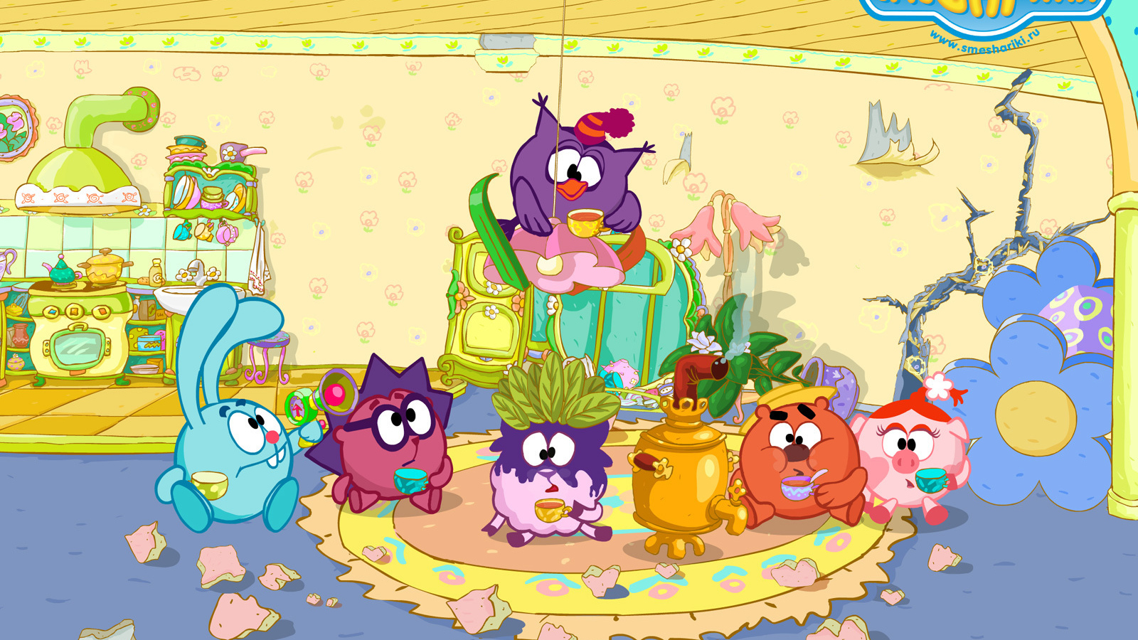 Герои мультфильма Смешарики