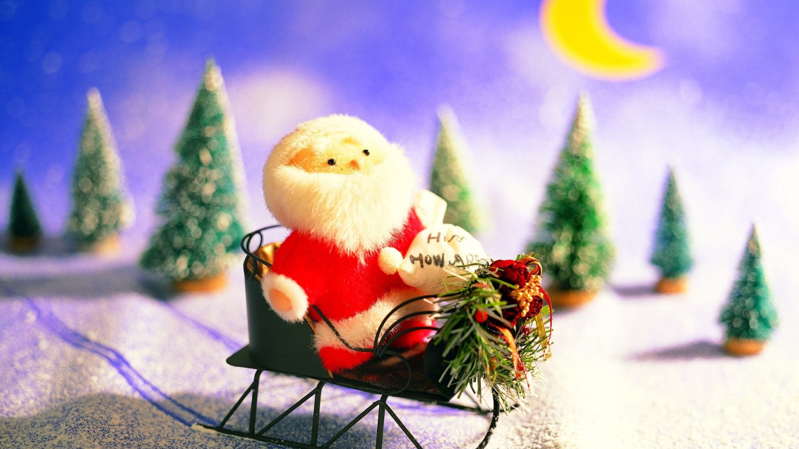 Дед Мороз на санках