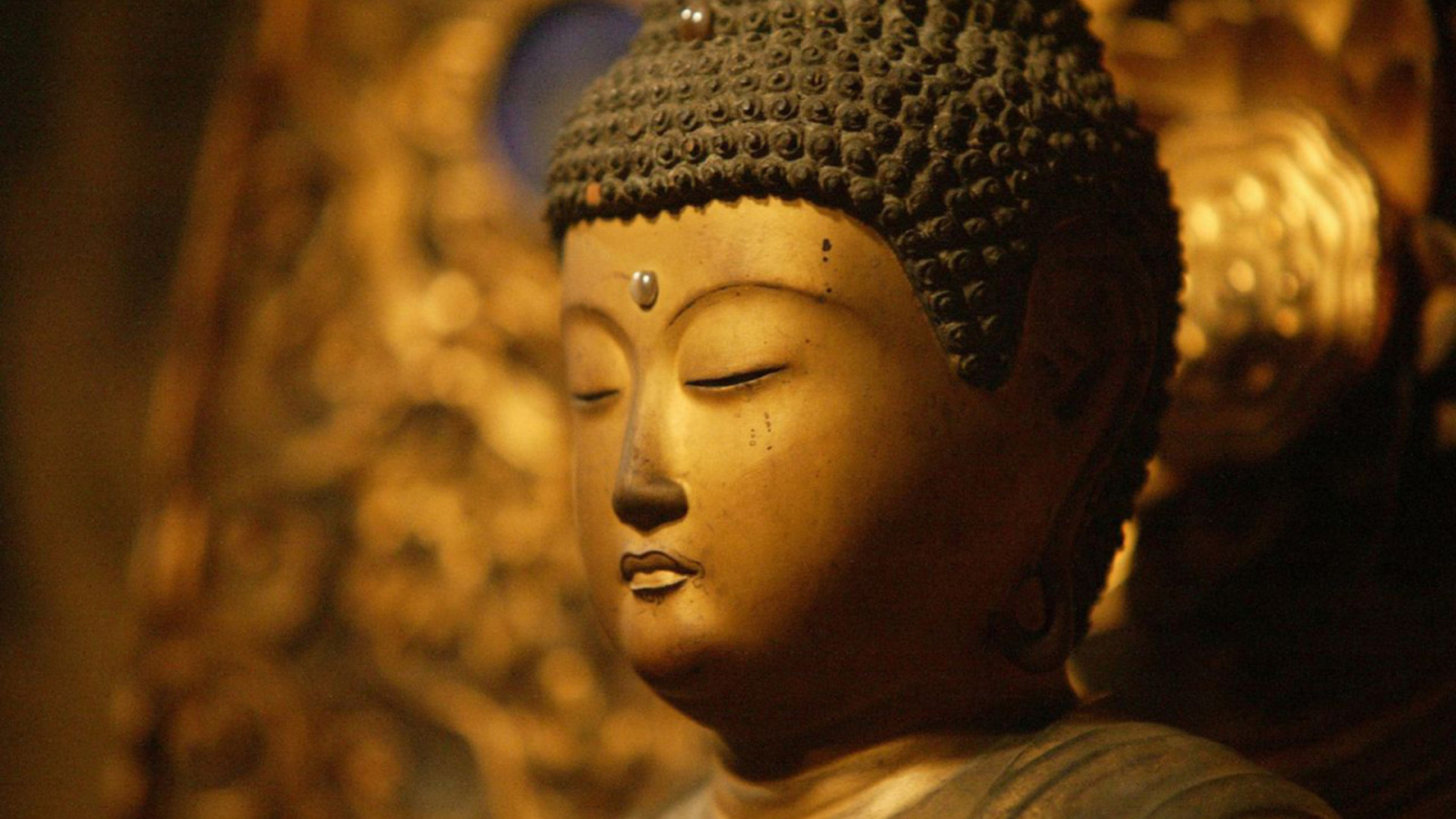 Buddha with eyes closed