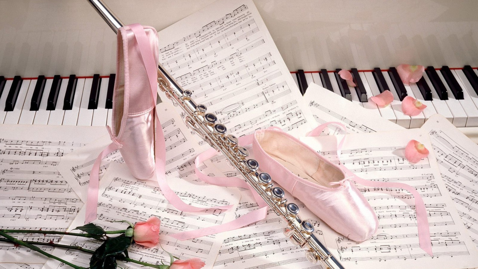 Танцевальные тапочки и ноты