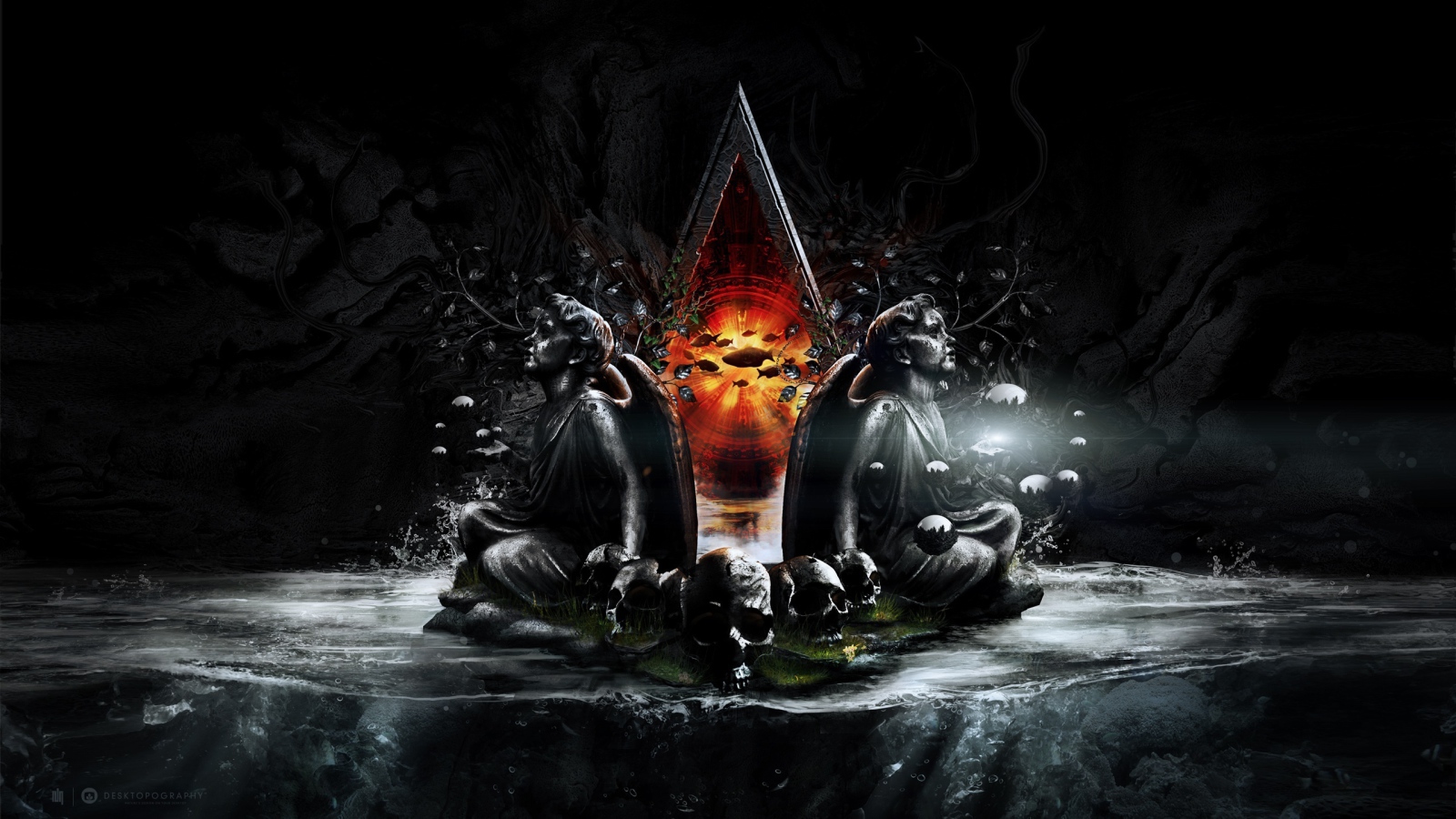 Статуи и черепа