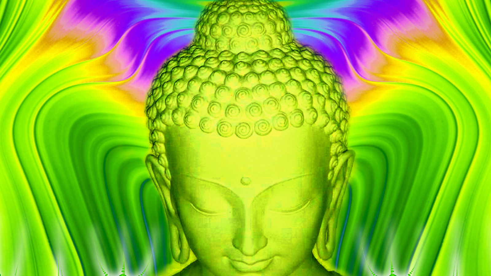 А green Buddha
