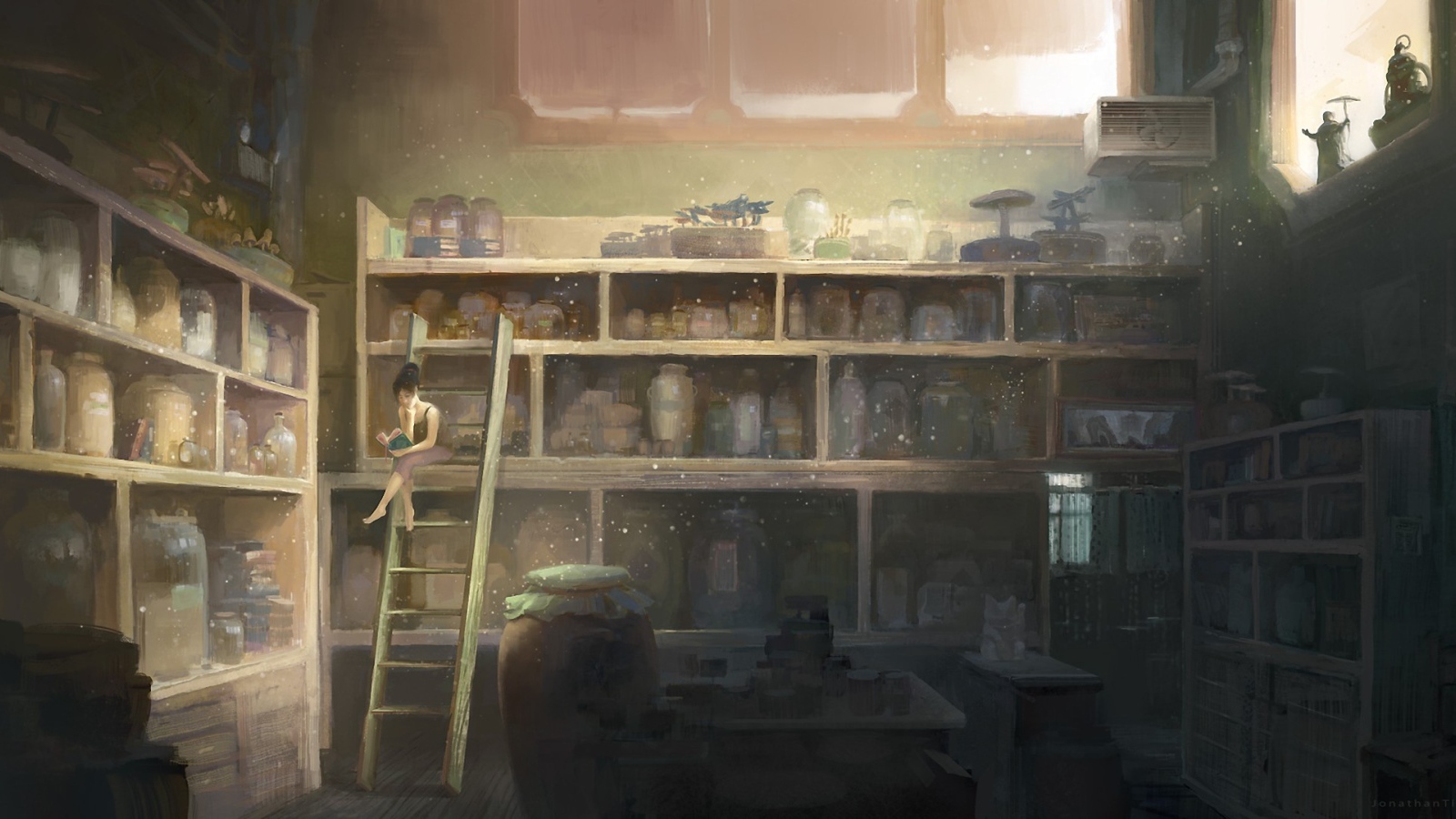 Девушка читает книгу