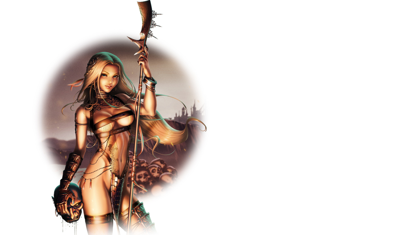 Девушка с посохом