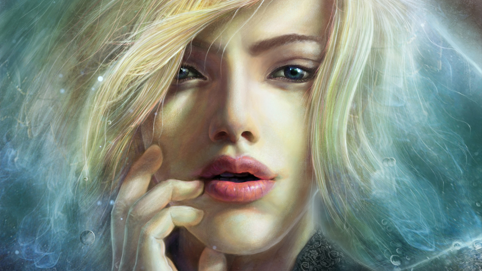 Портрет девушки с воздушными волосами