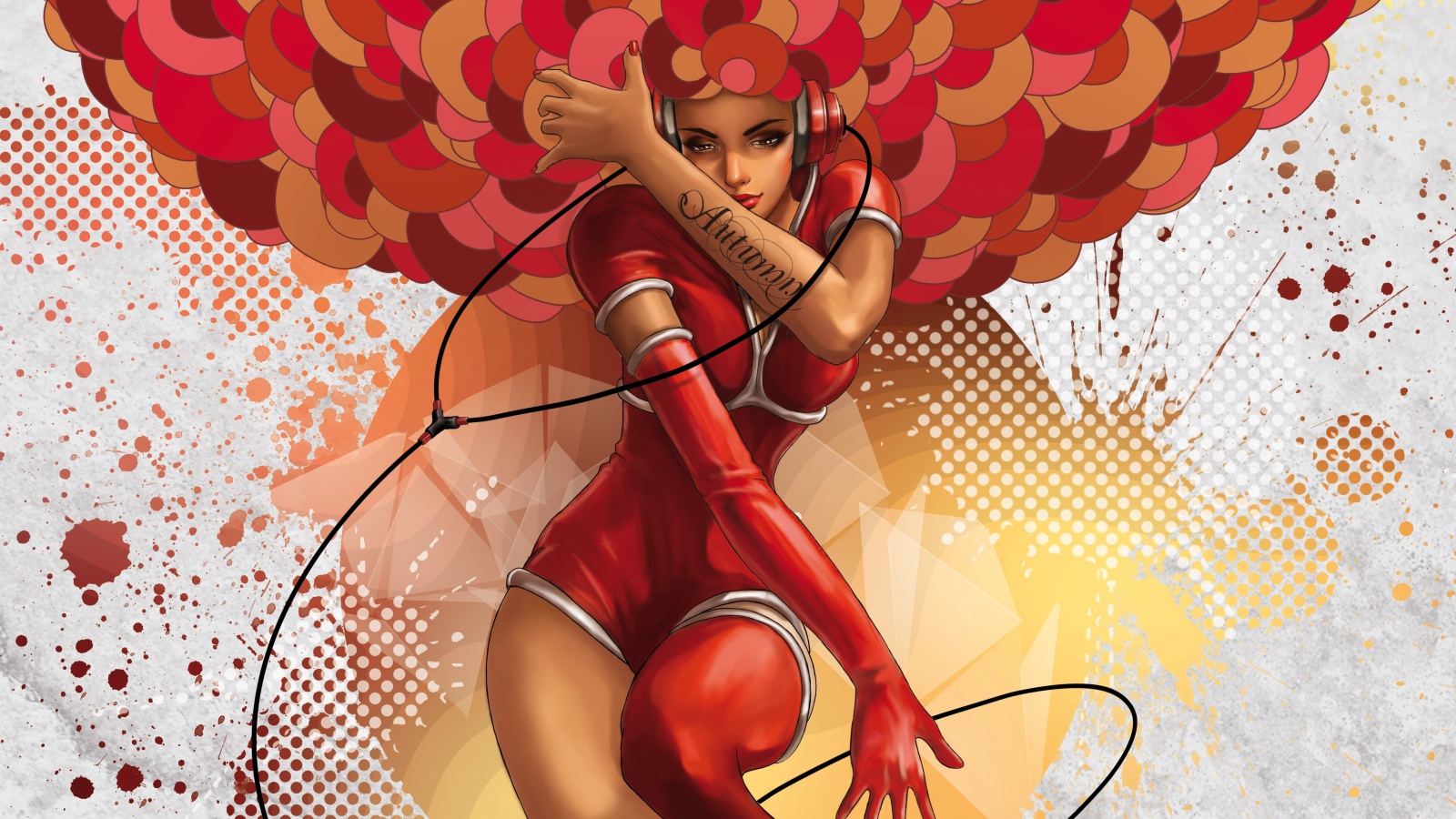 Девушка с наушниками