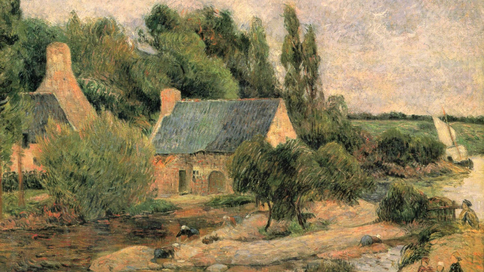 Картина Сезанна - Одинокий дом