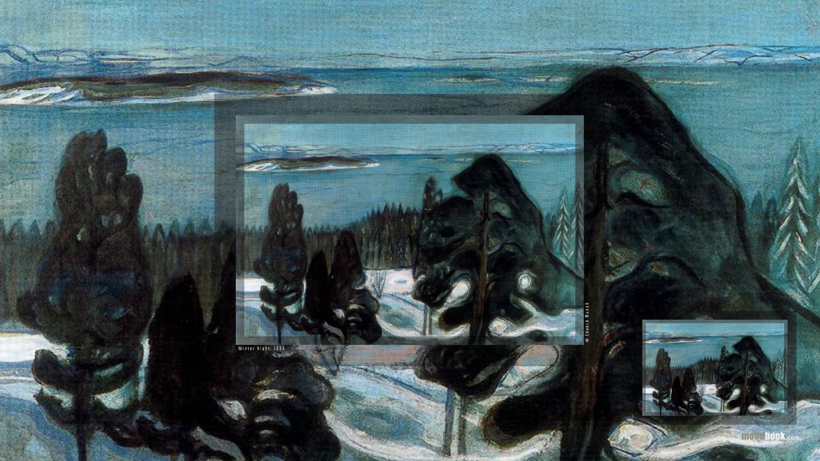 Картина Эдварда Мунка - Символическое зимняя ночь