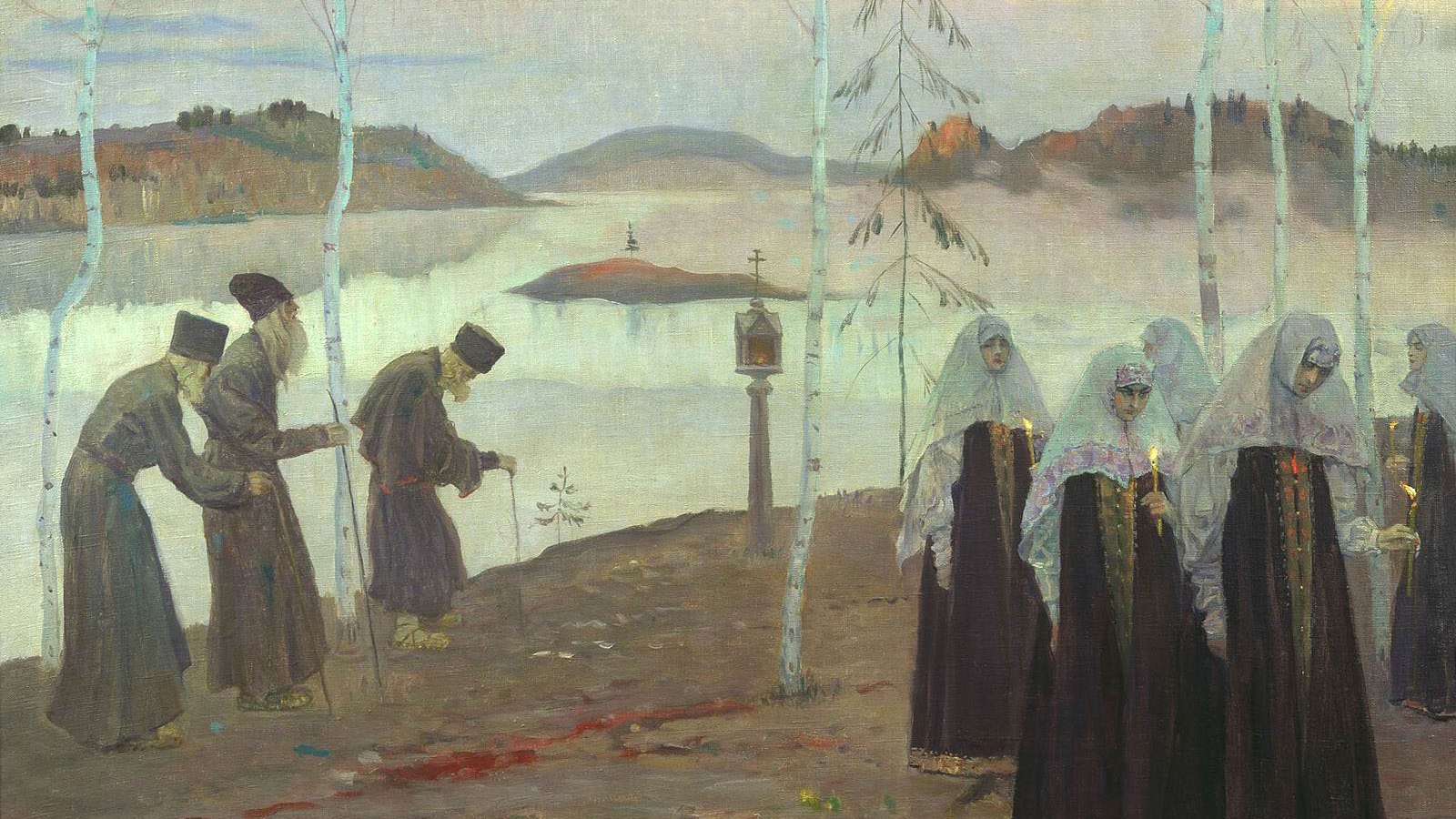 Картина Никаса Сафронова - Похороны