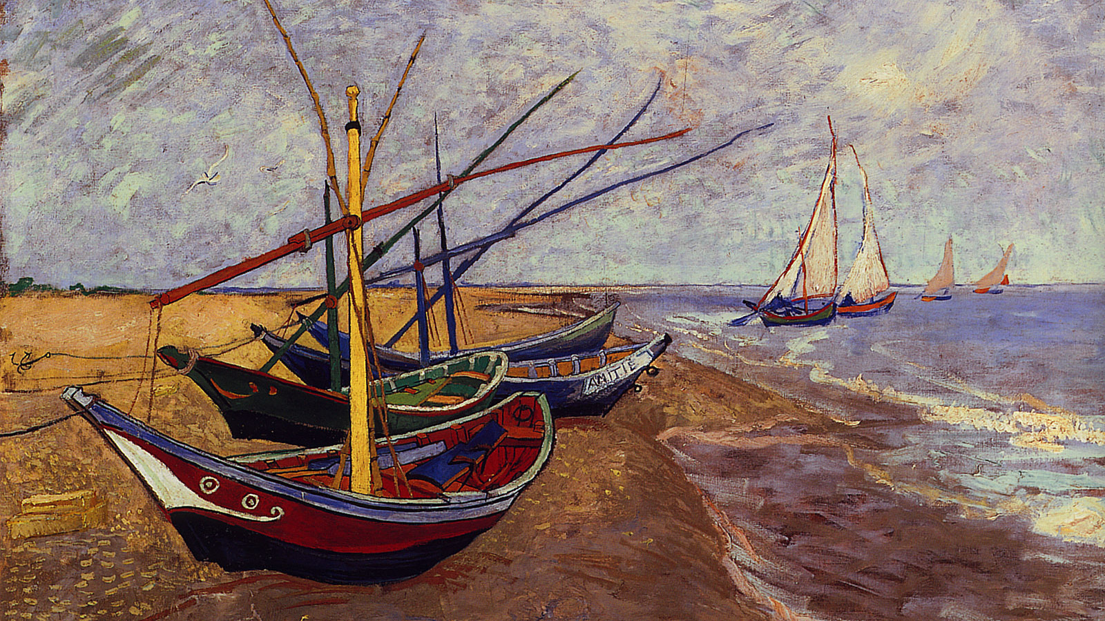 Картина Винсента Ван Гога - Много судов