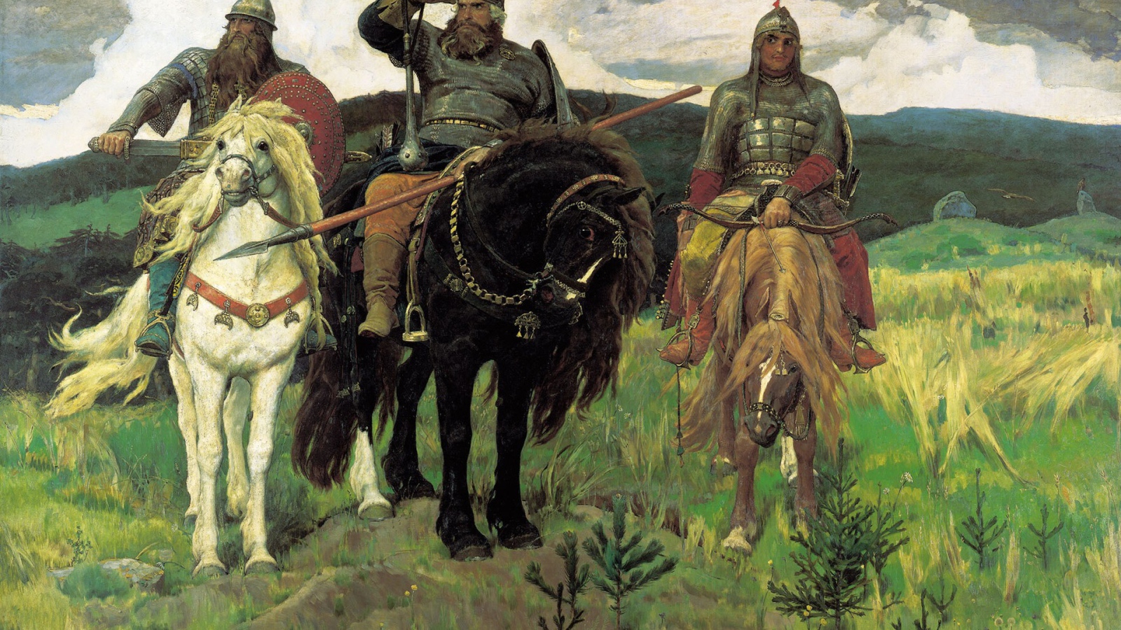 Картина Васнецова Три богатиря