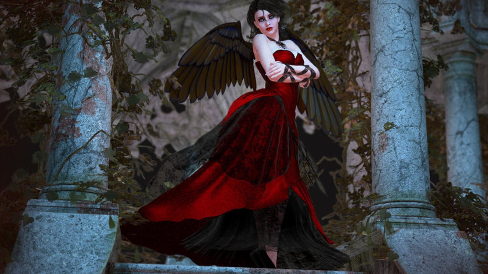 Ангел в красном платье