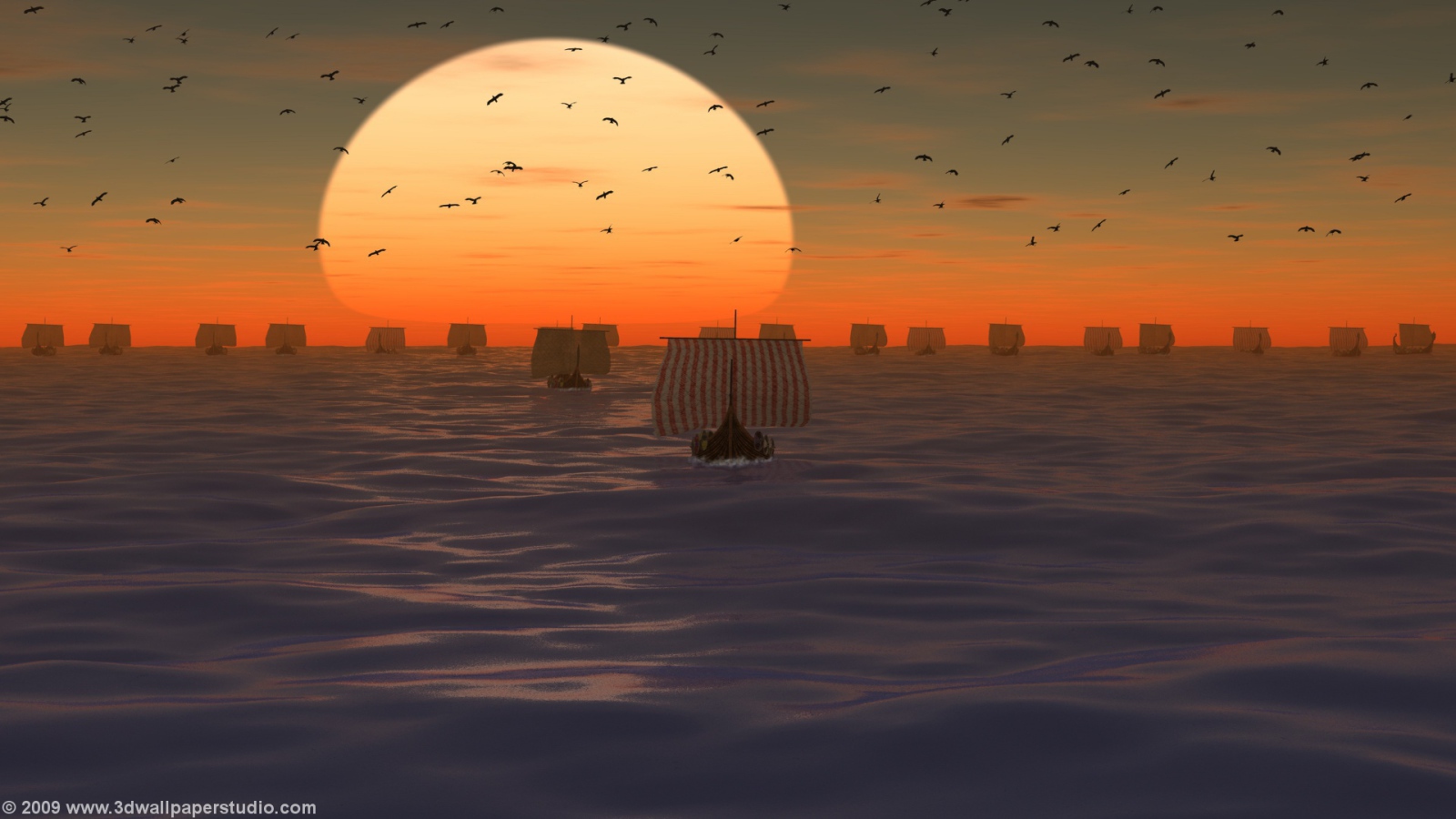 Армада кораблей викингов