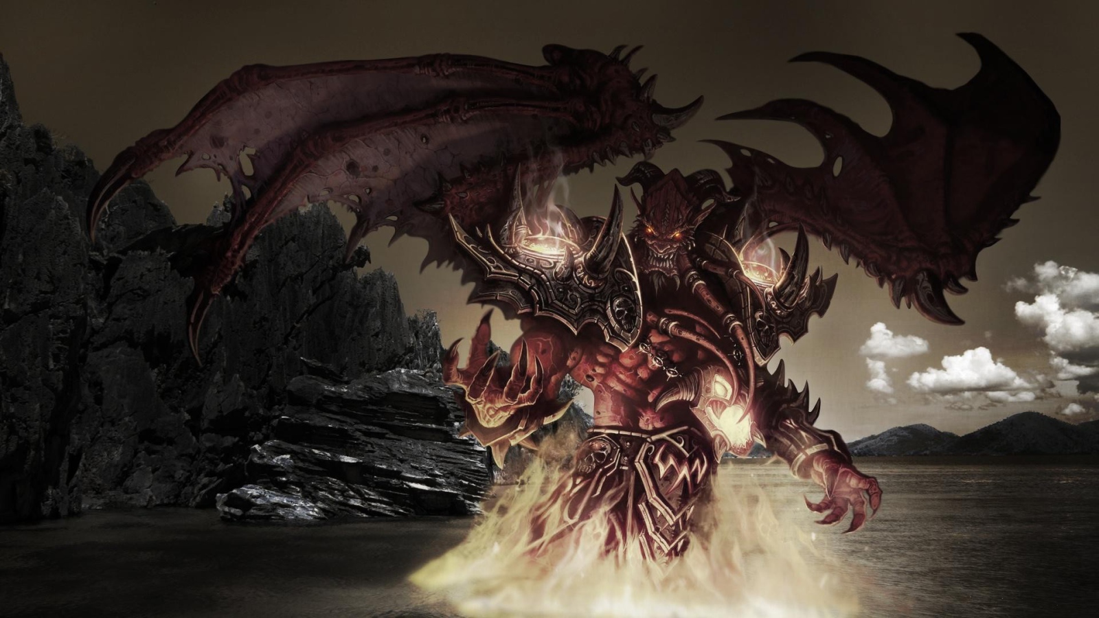 Демон монстр с крыльями