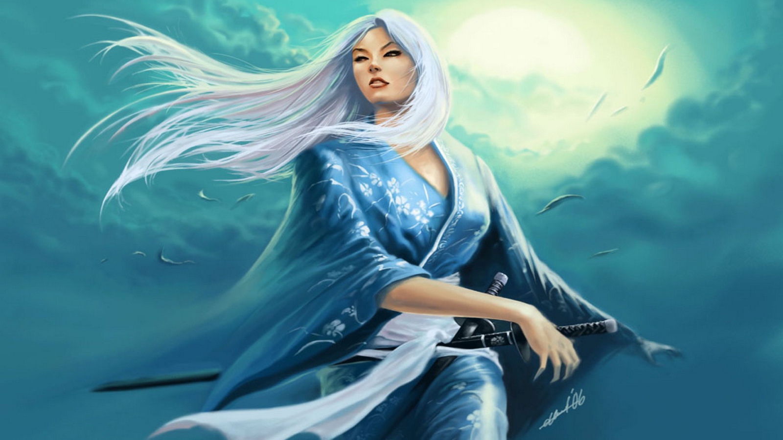 Богиня с белыми волосами