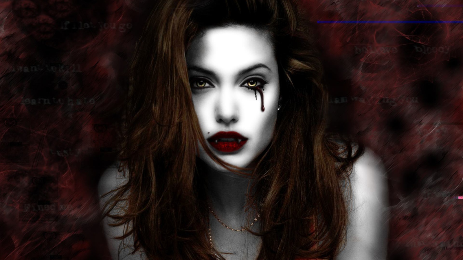 Прическа у девушки вампира