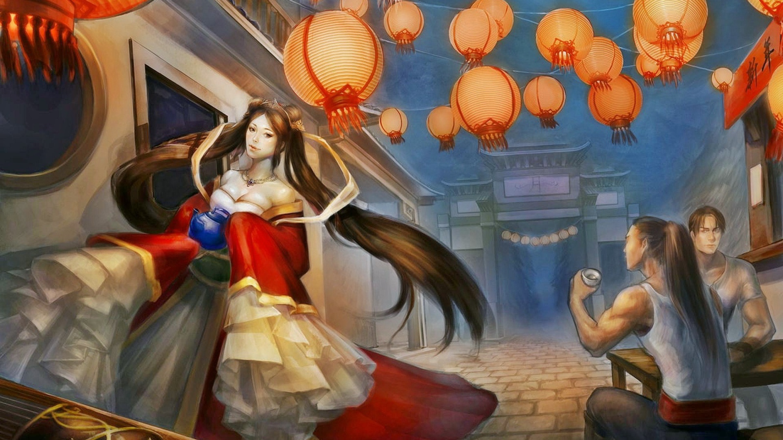 Лунная принцесса идет по улице