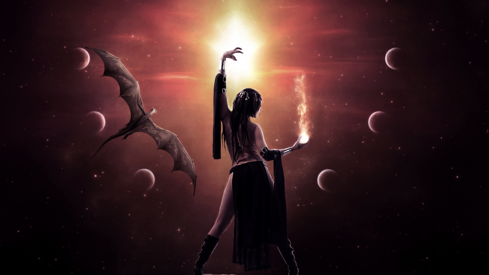 Дракон и девушка