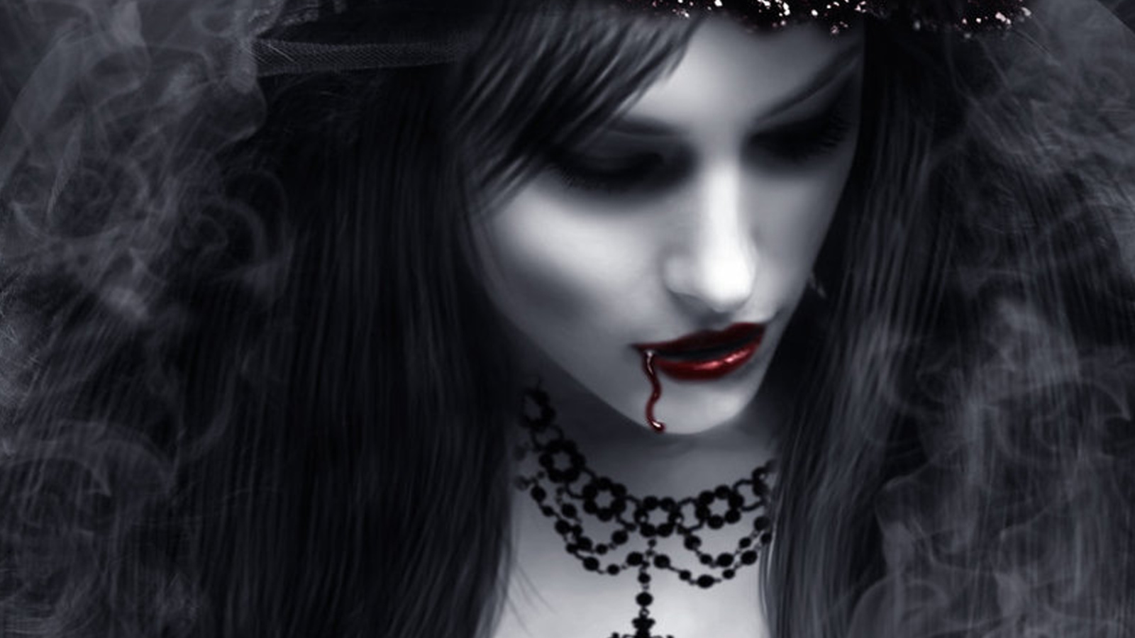 Вампир девушка с крестом