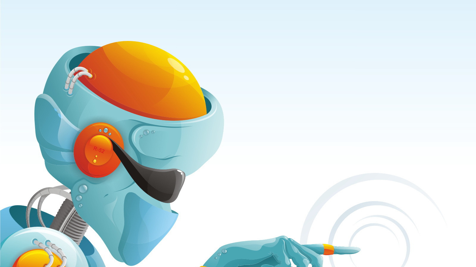 Желто синий робот