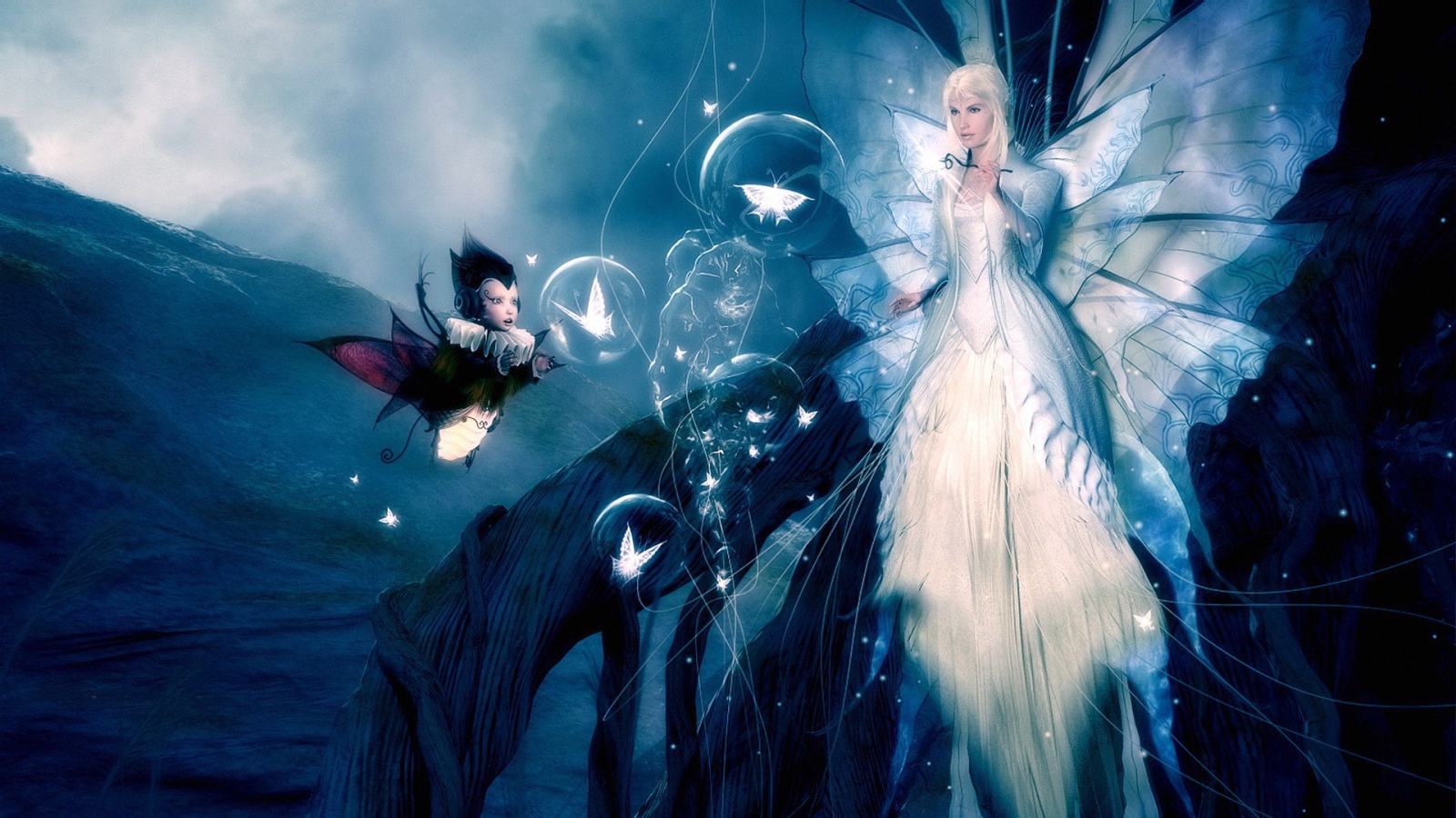 Фея и мыльные пузыри