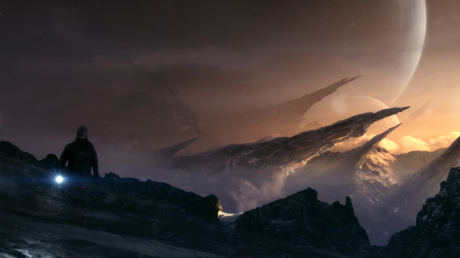 Пейзаж фантастической планеты