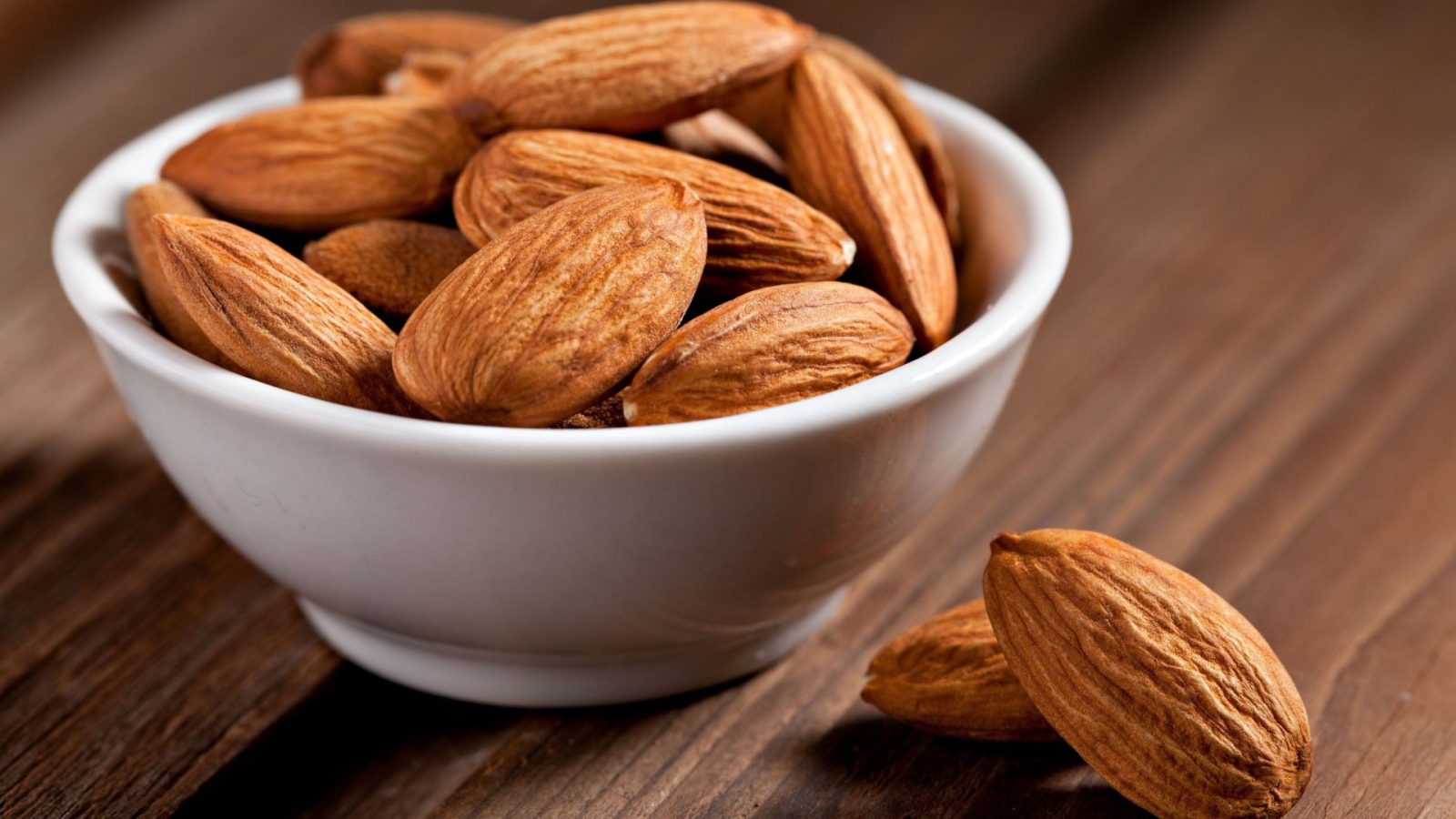 Plate with almonds