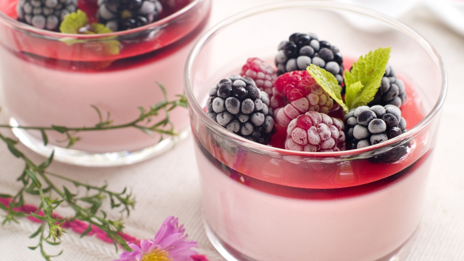 Мороженое с лесными ягодами