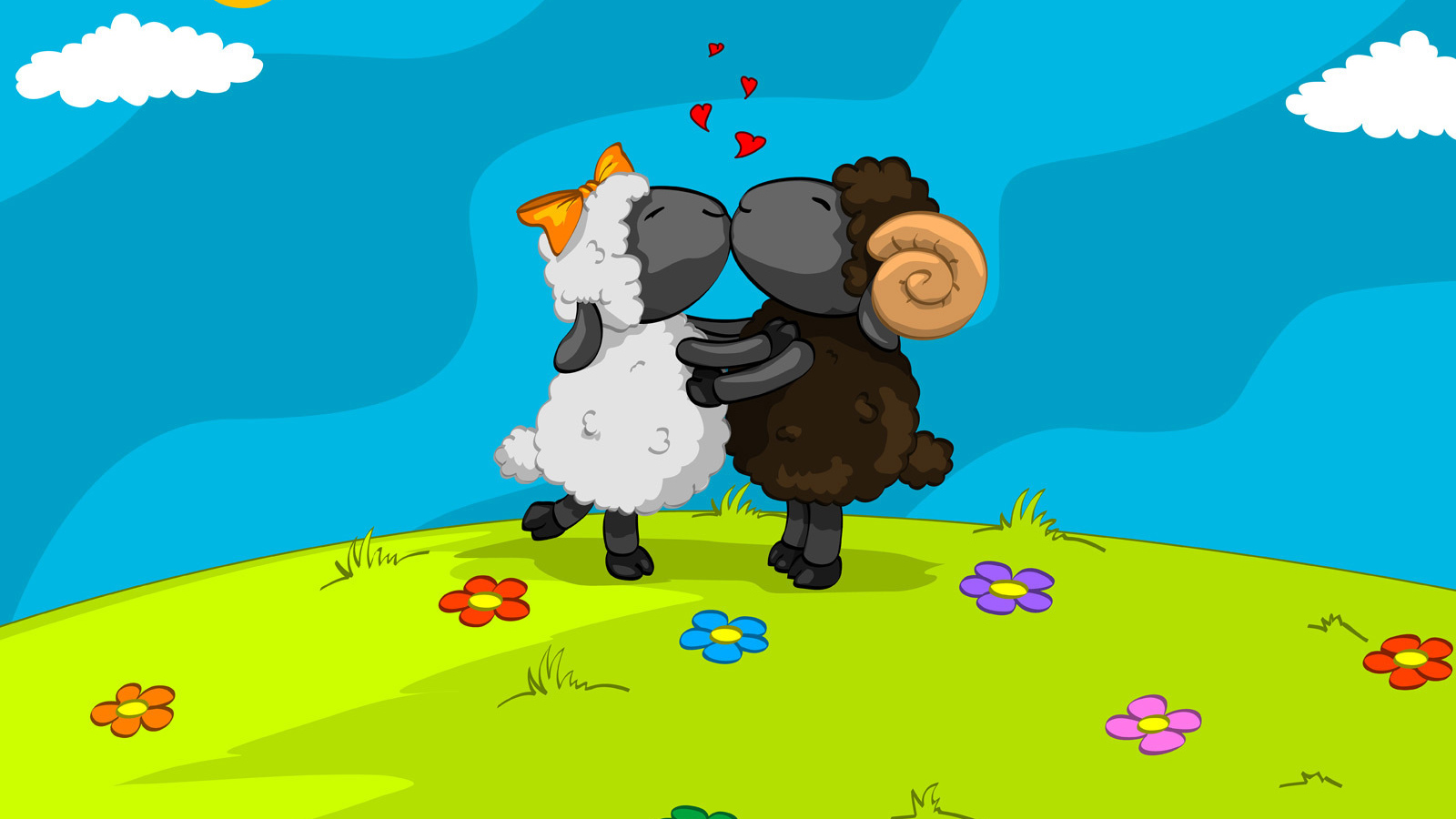 Бараны целуются