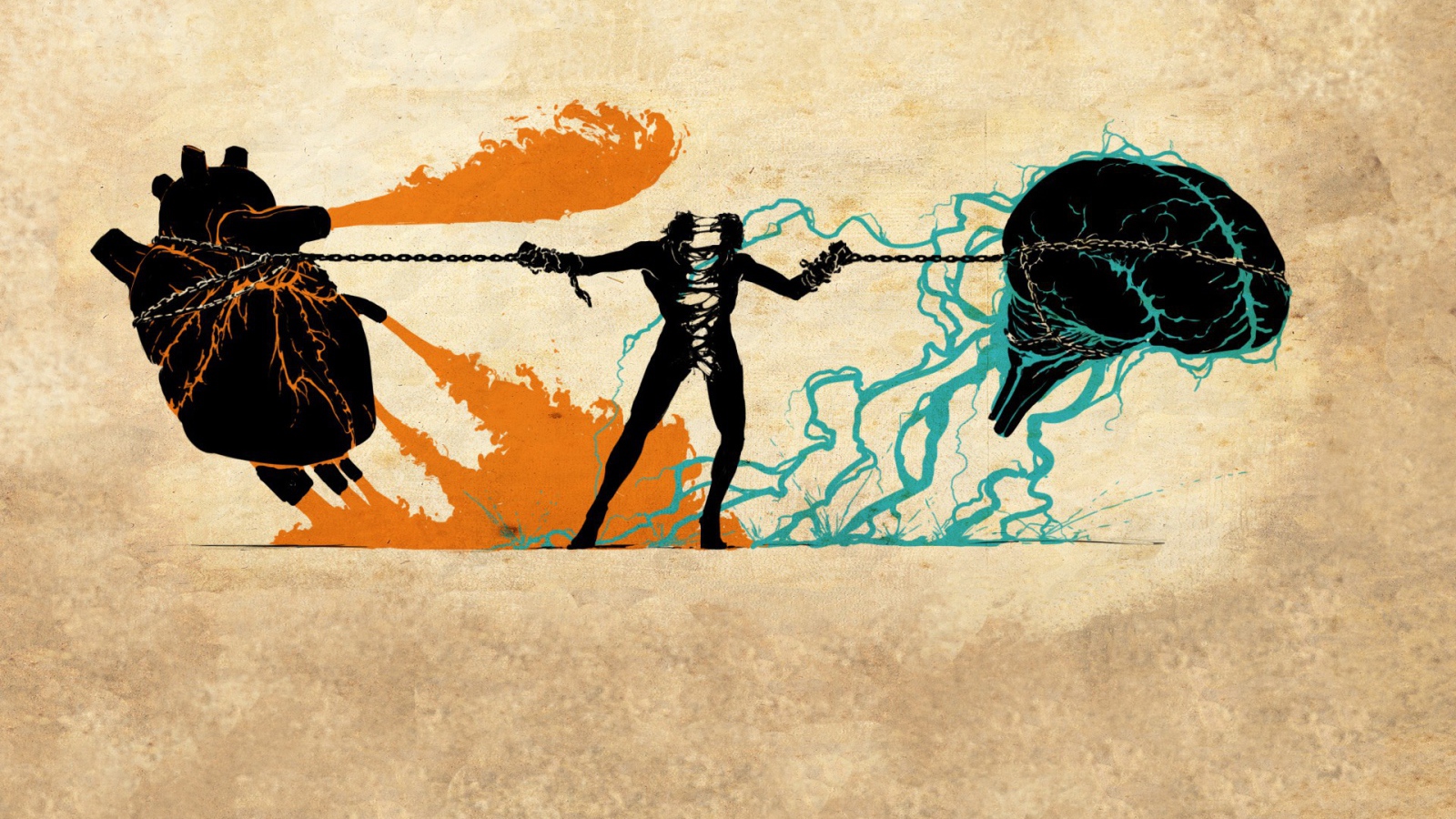 Мозги и сердце разрывают человека