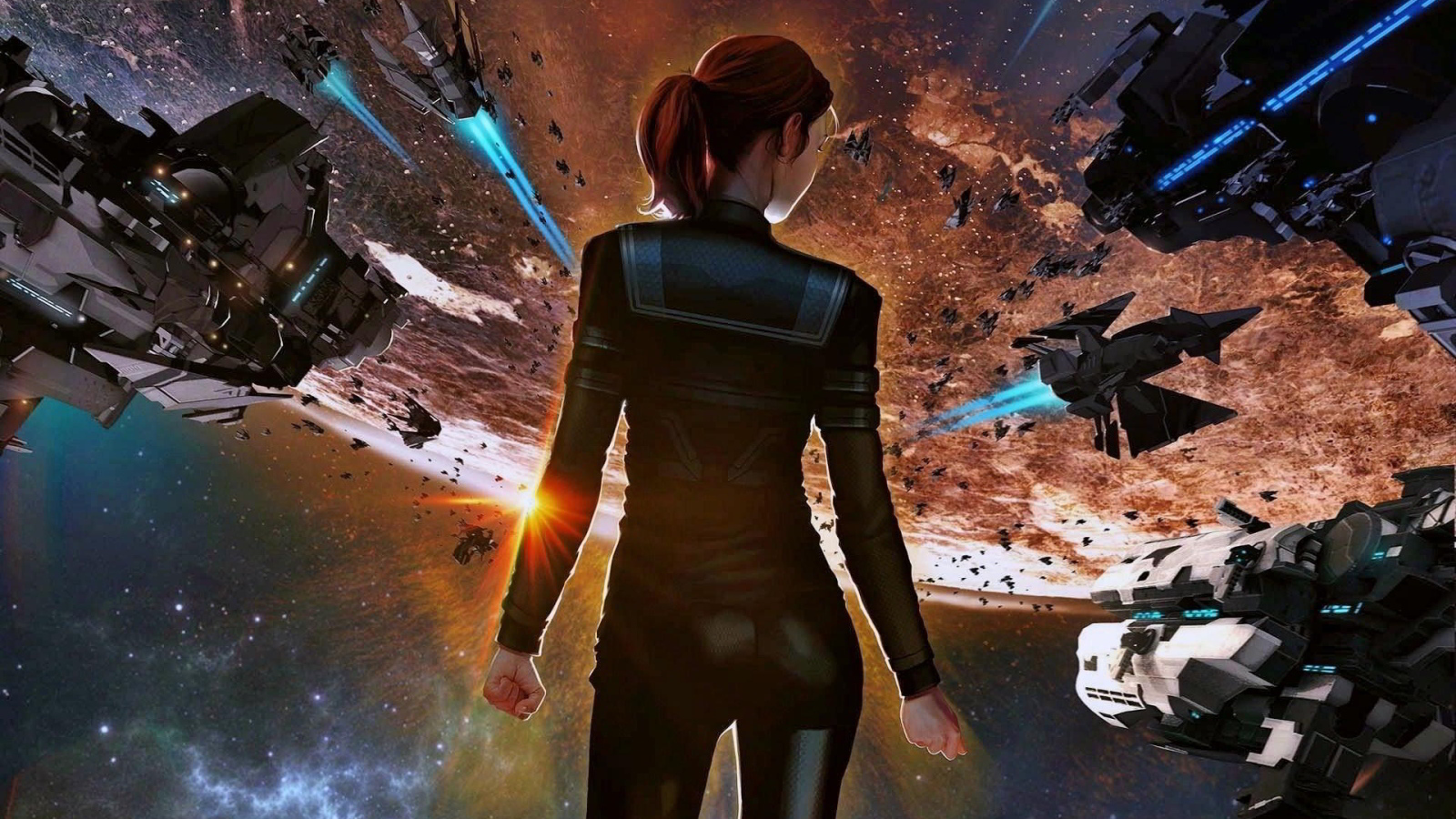 Девушка в игре Ancient space