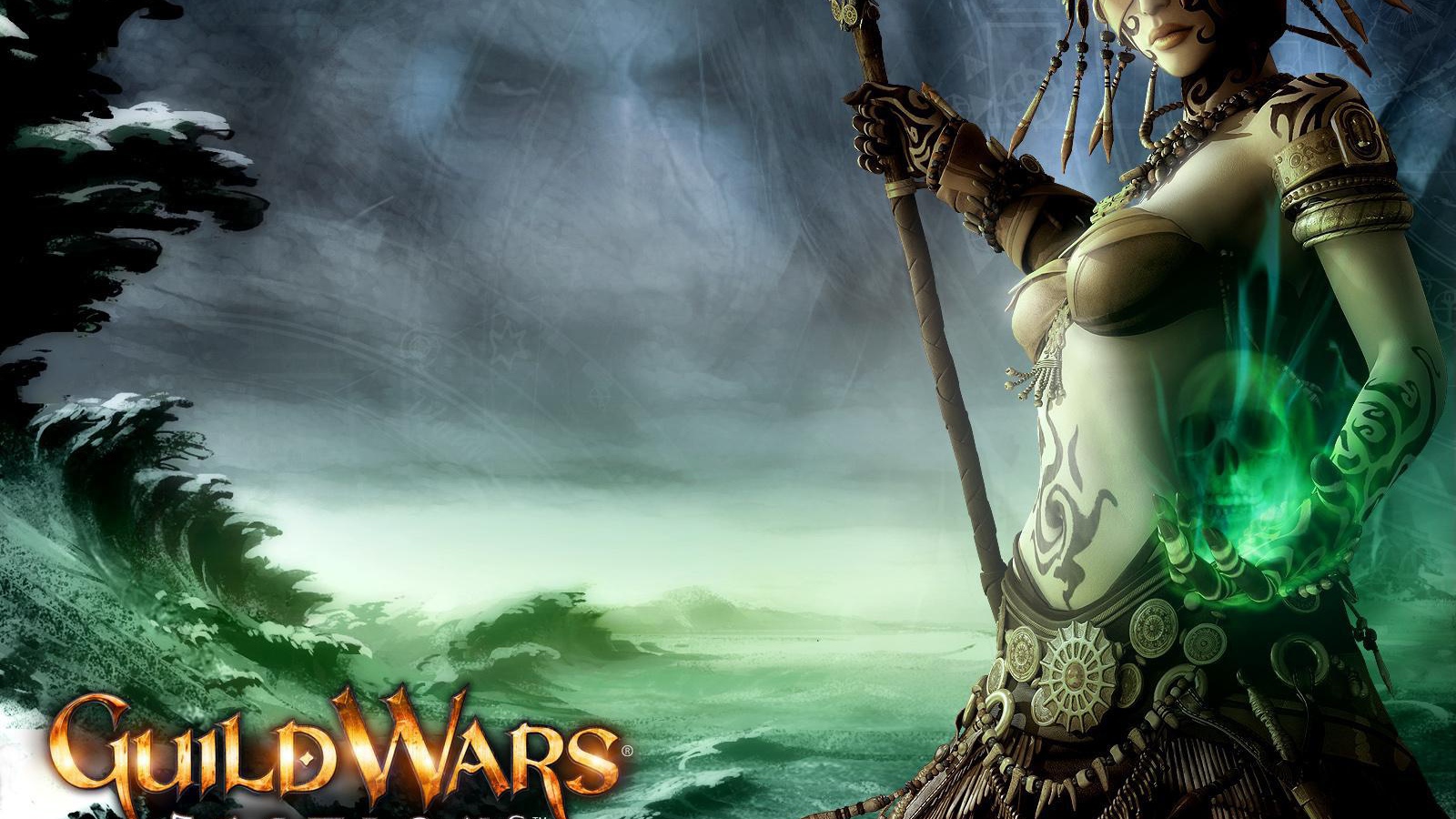 Девушка с зеленым черепом