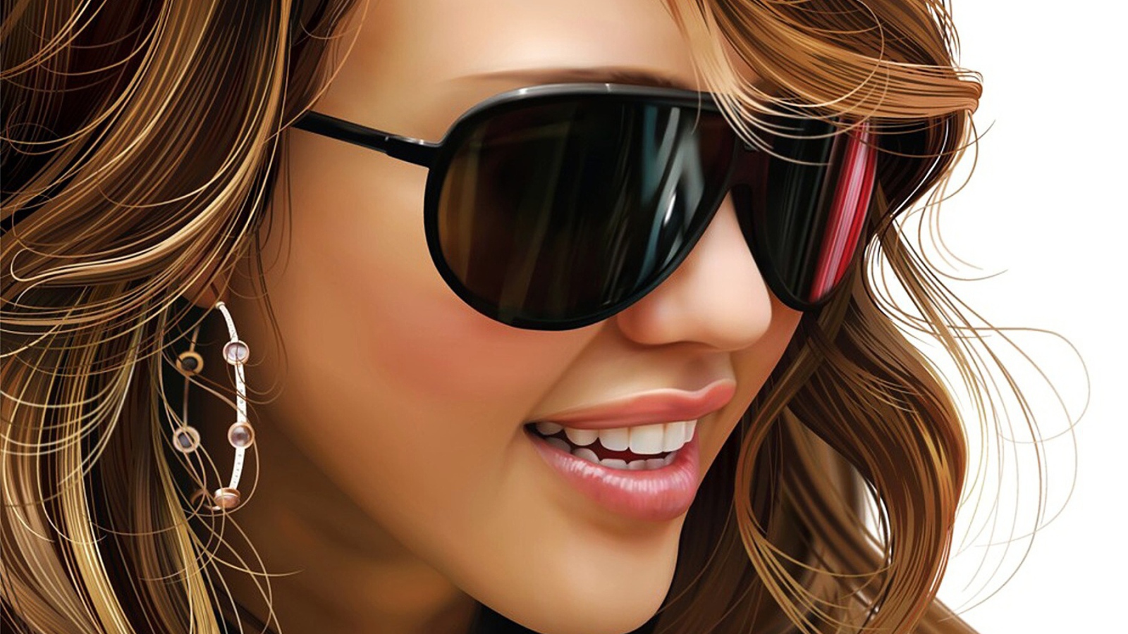 Гламурная девушка в очках