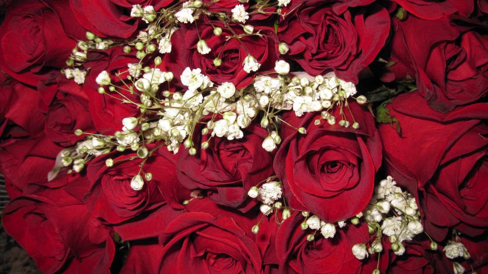 Украшенные красные розы в подарок женщинам на восьмое марта