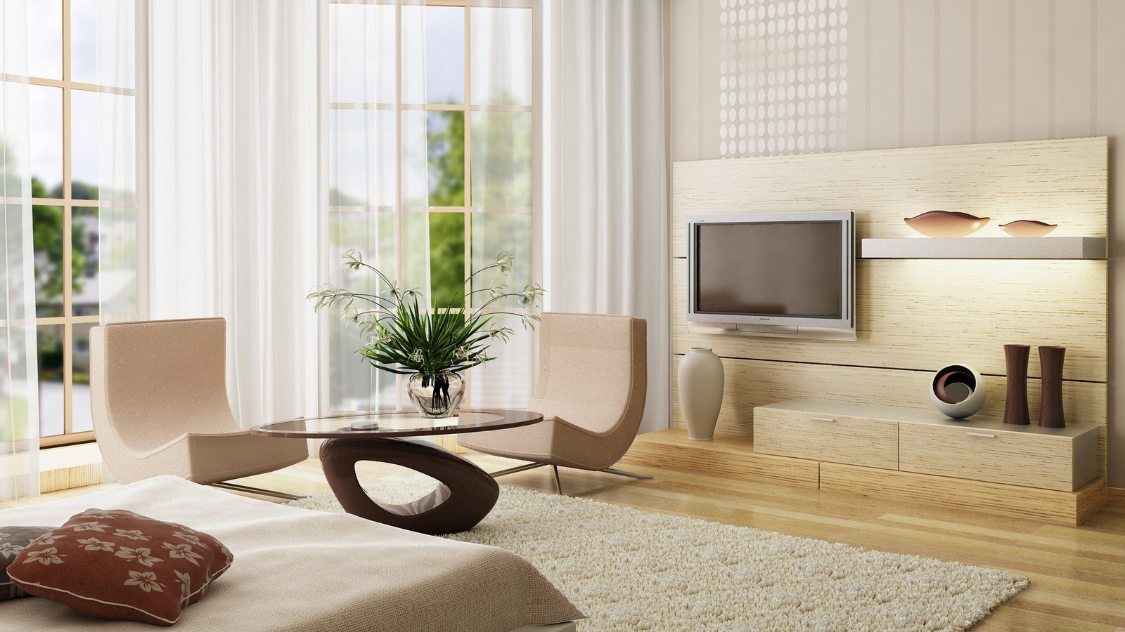 Светлая гостиная 