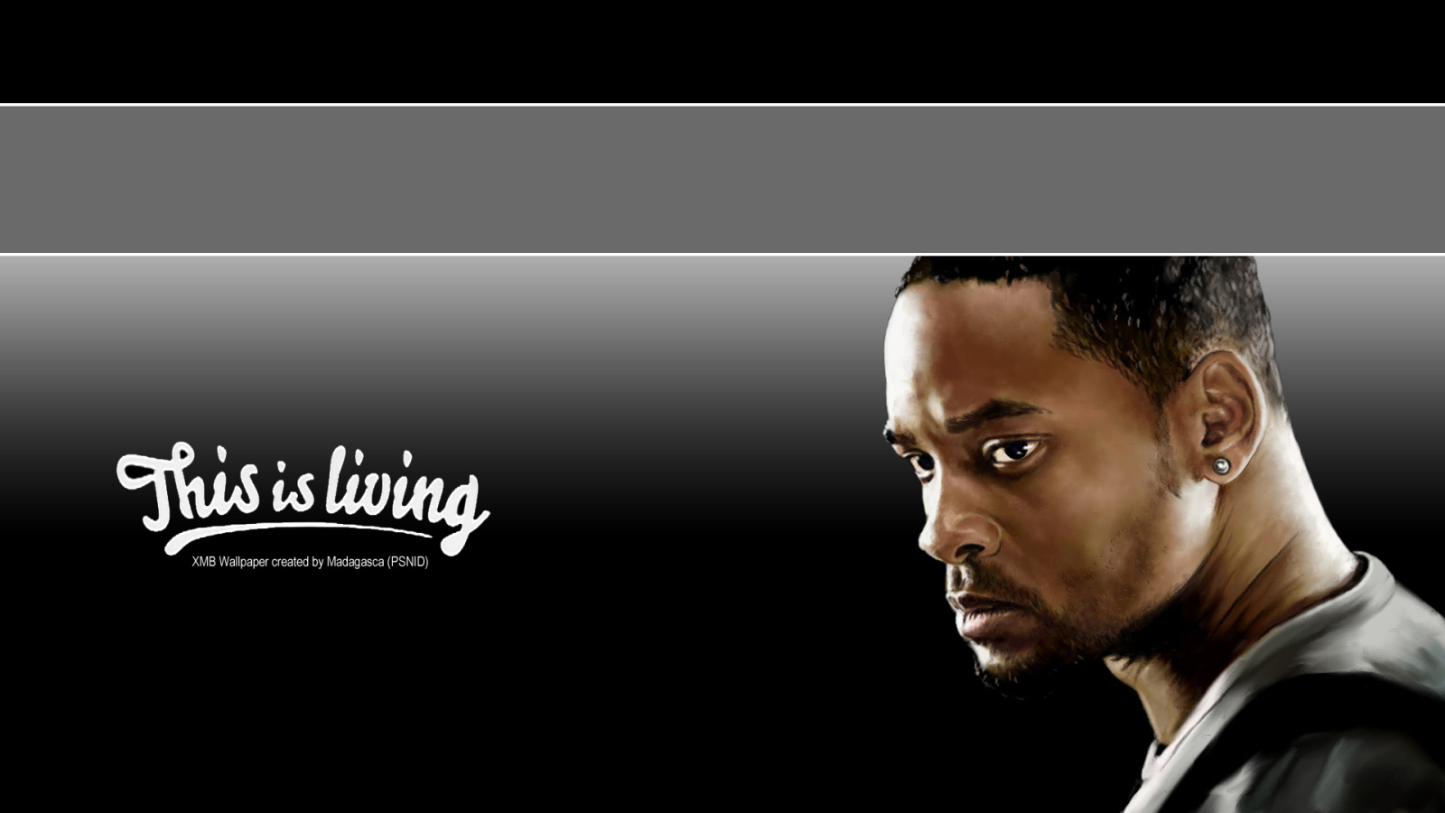 Уилл Смит на темном фоне