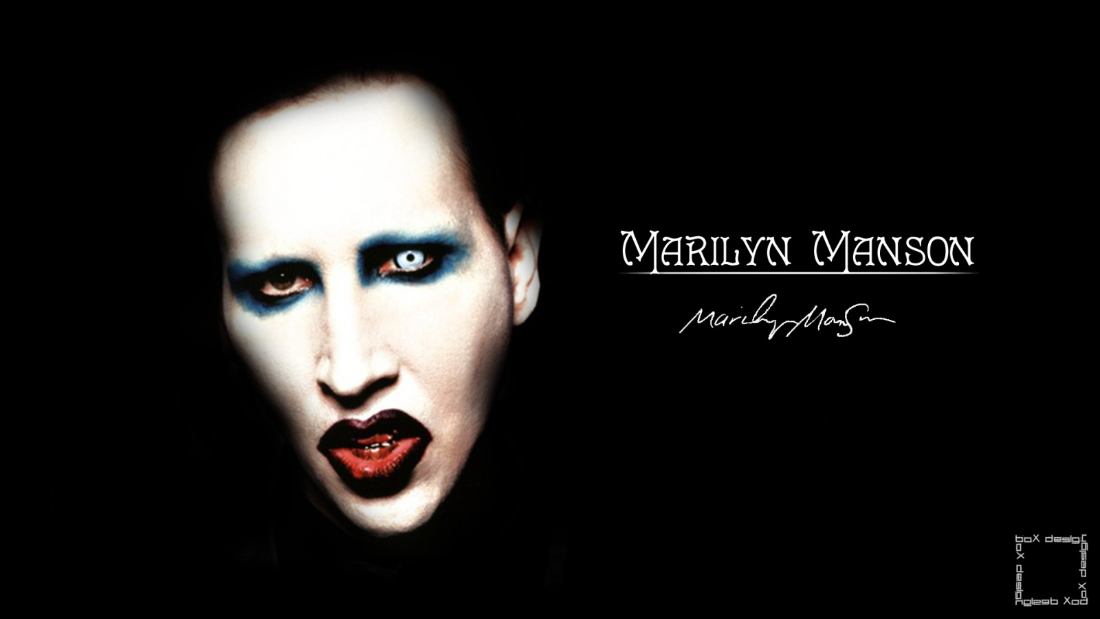 Автограф певца Marilyn Manson