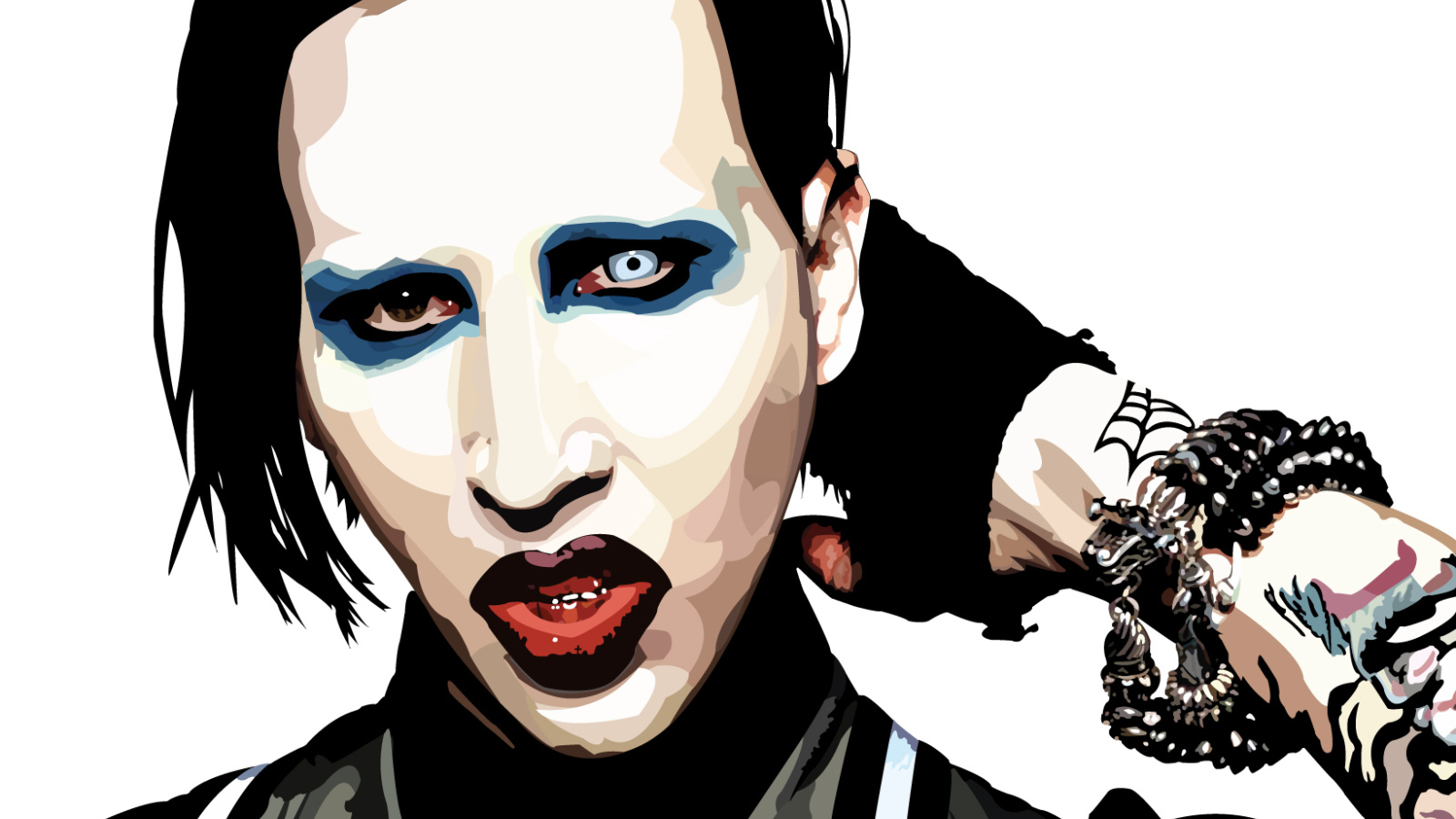 Pop art with the singer Marilyn Manson