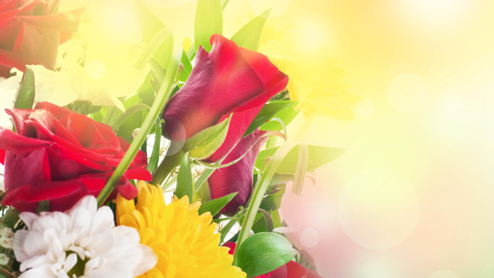 Хризантема и роза красивый букет