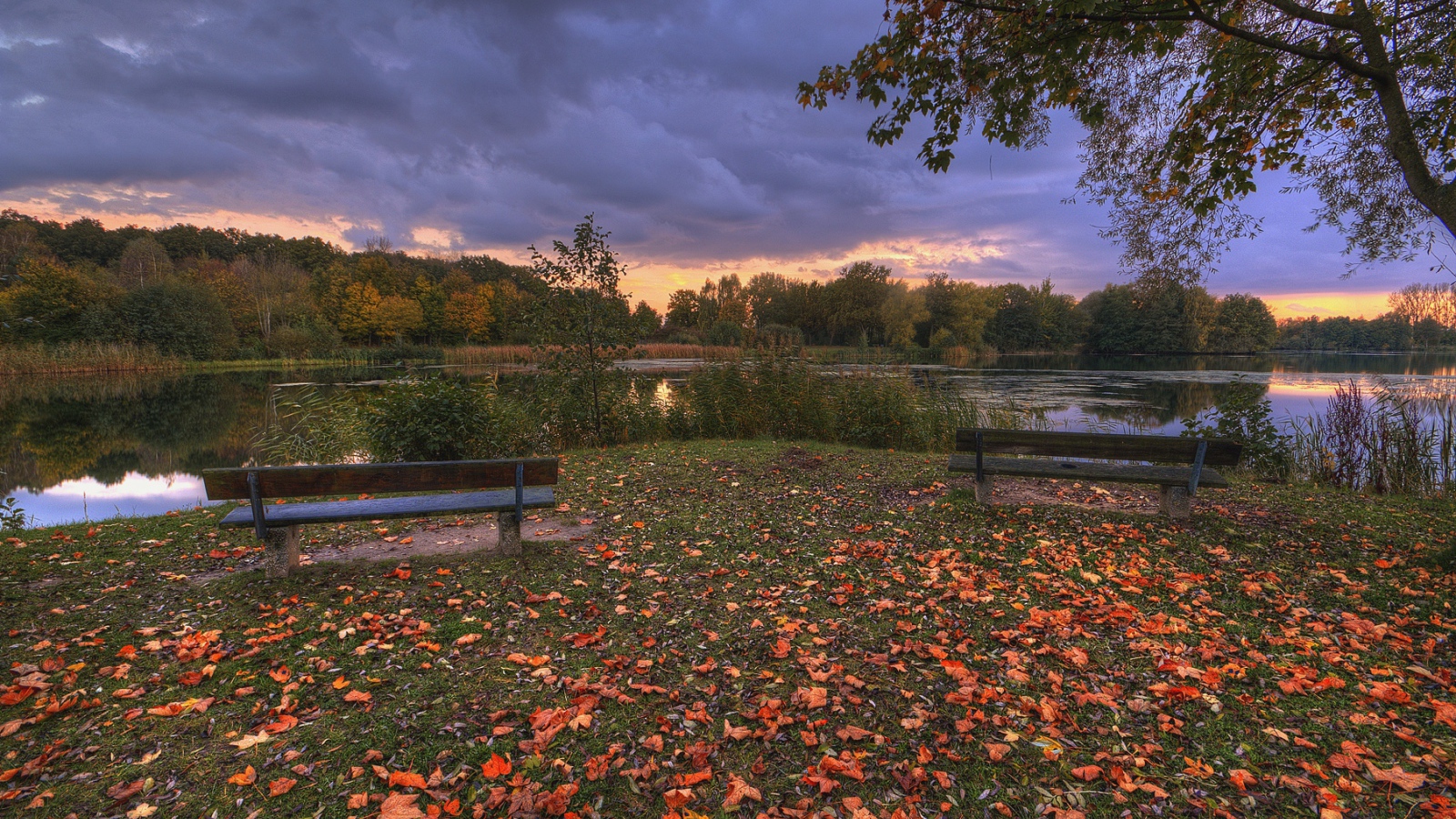 Отдых у озера перед закатом