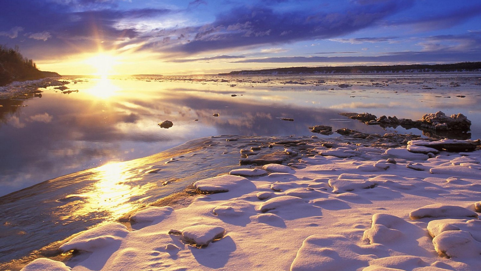 Закат на севере