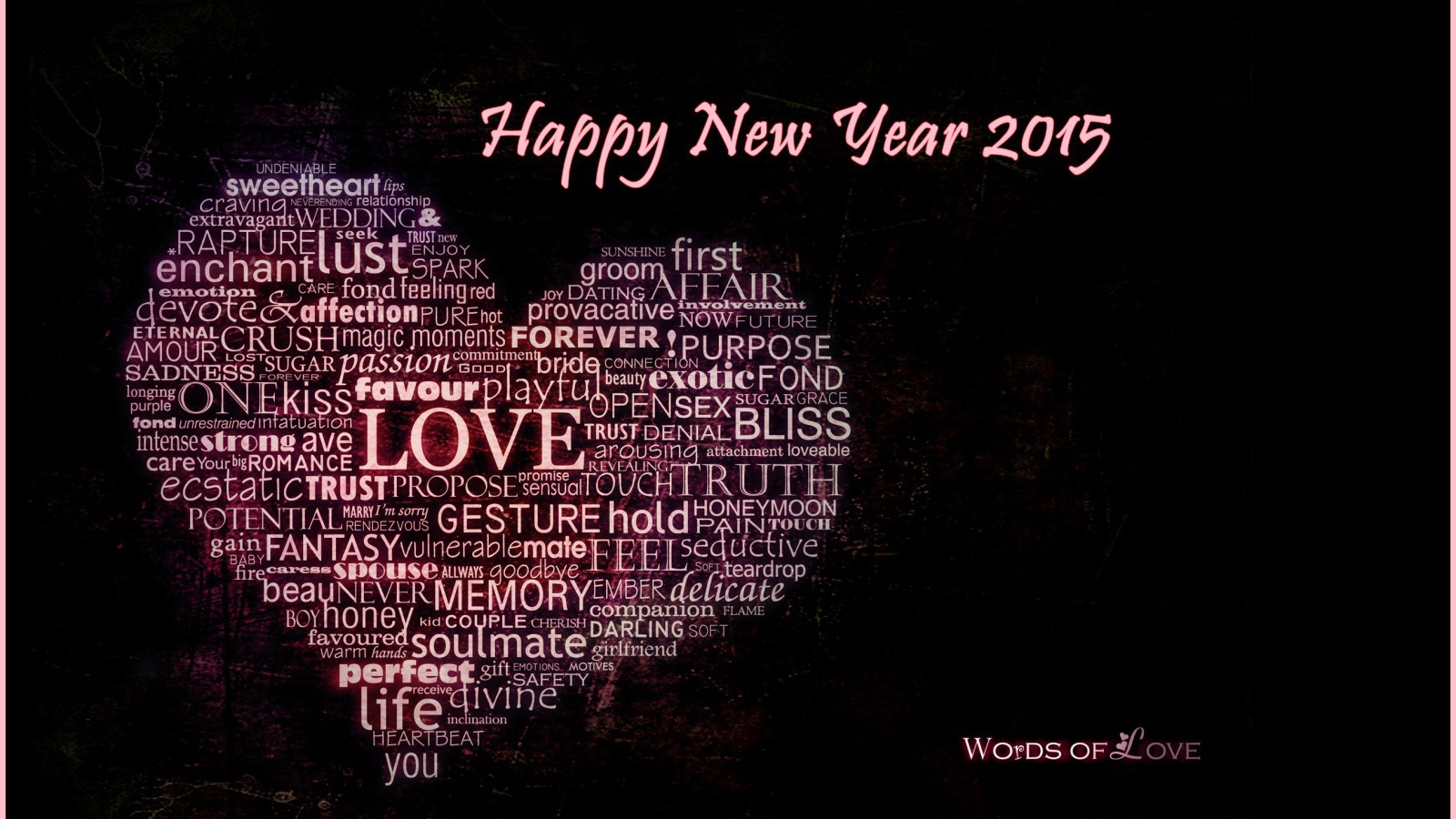 Сердечко из слов 