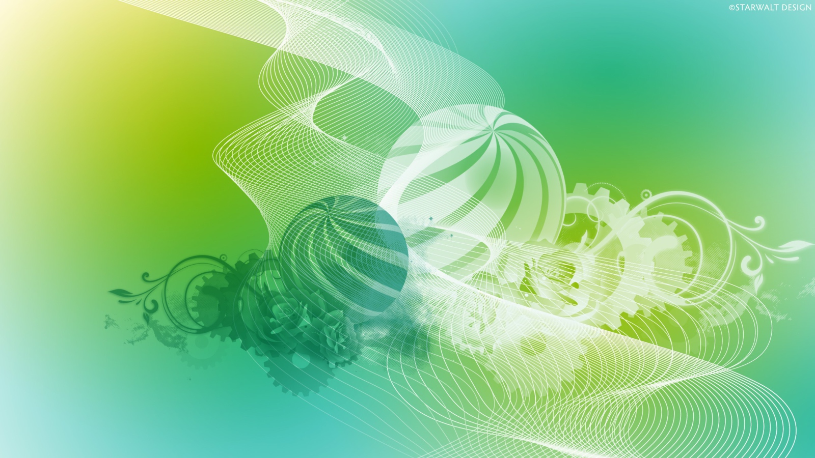 Шары цветы и паутина