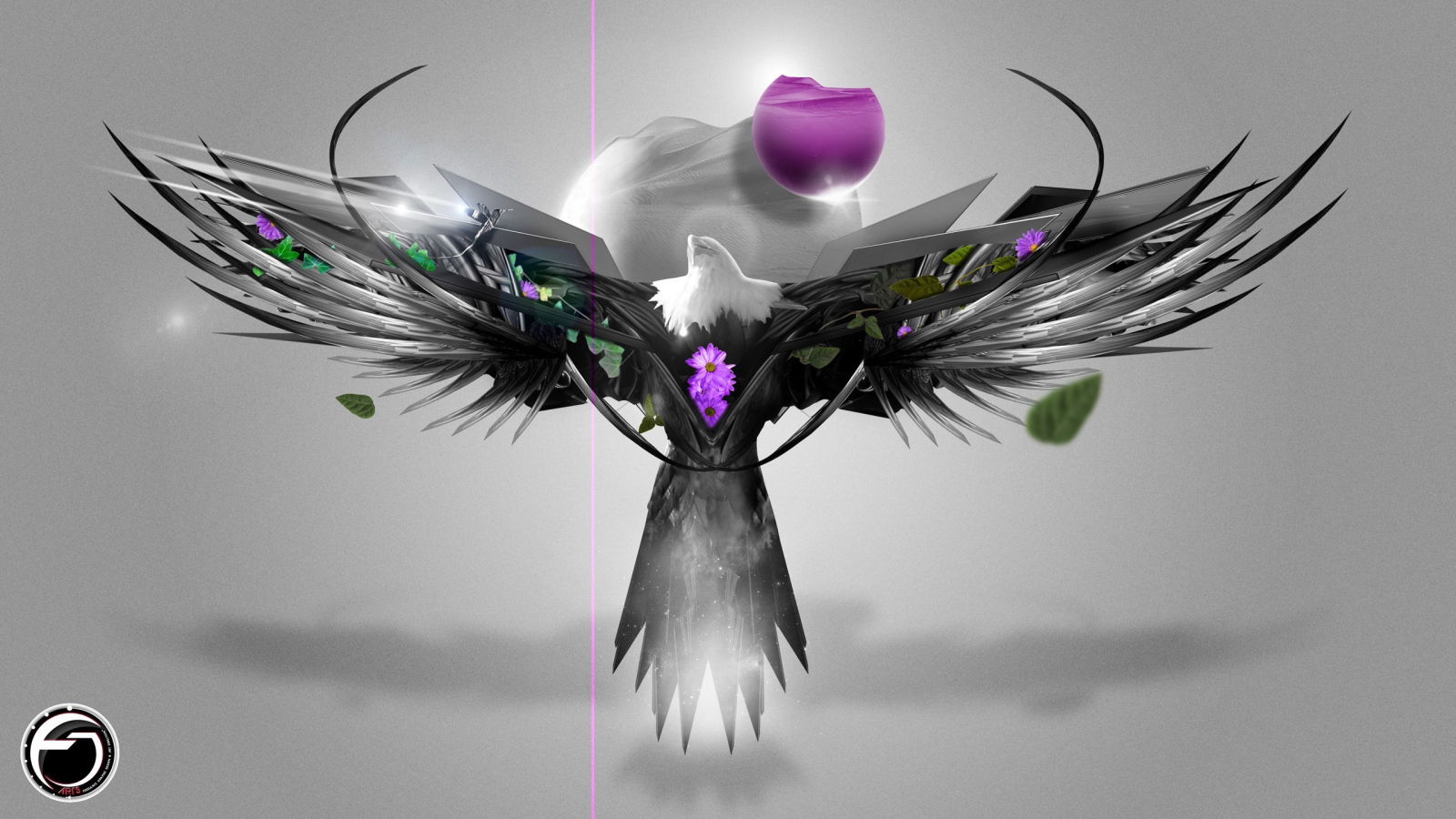 Абстрактный символ из птицы